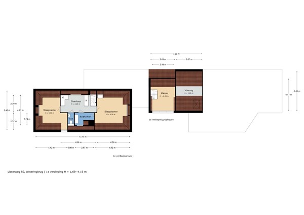 Floorplan - Lisserweg 50, 2156 LC Weteringbrug